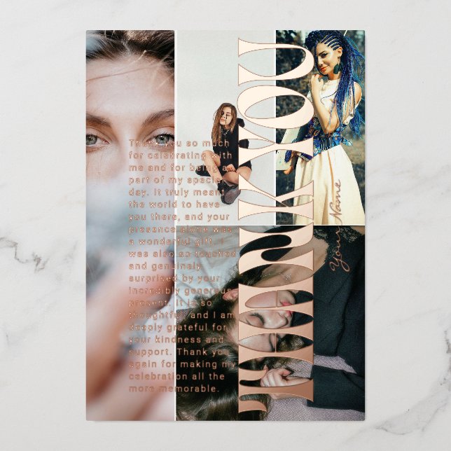 Tarjeta de lámina de graduación elegante genial gr (Anverso)