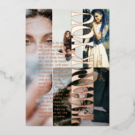 Tarjeta de lámina de graduación elegante y genial 