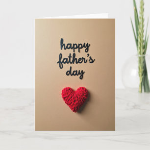Tarjeta de lana del Día del Padre con mucho cariño