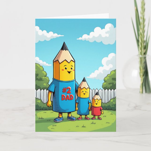 Tarjeta de lápiz del dulce día del padre (Anverso)