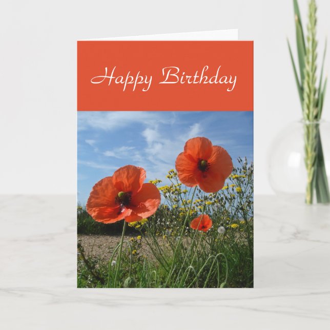 Tarjeta de las amapolas (Anverso)