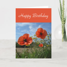 Tarjeta de las amapolas