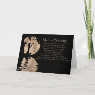 Tarjeta de las bendiciones de Mabon del equinoccio