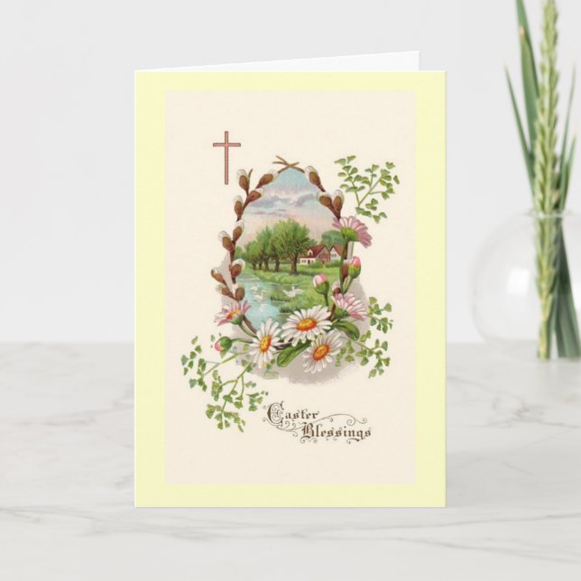 TARJETA de las bendiciones de Pascua (Anverso)