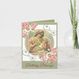 Tarjeta de las bendiciones del cumpleaños de Jesús