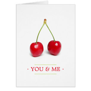 Tarjeta de las cerezas del amor