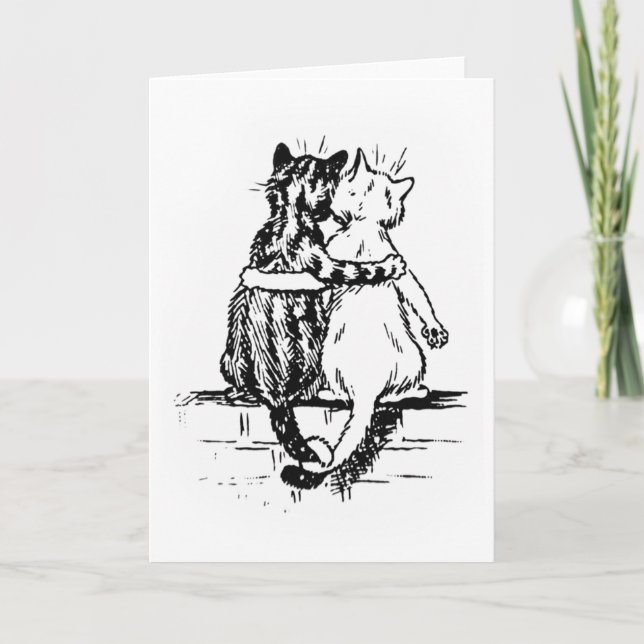 Tarjeta de las colas de gato de Louis Wain (Anverso)