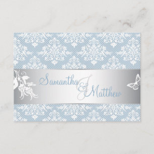 Tarjeta de las direcciones del damasco de Frost