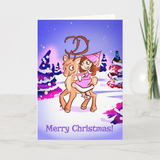 Tarjeta de las Felices Navidad (Anverso)