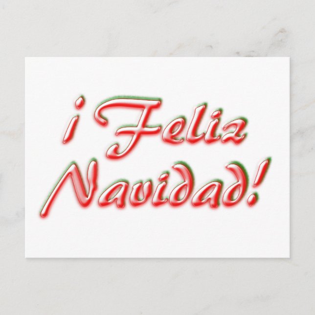 Tarjeta de las Felices Navidad (Anverso)