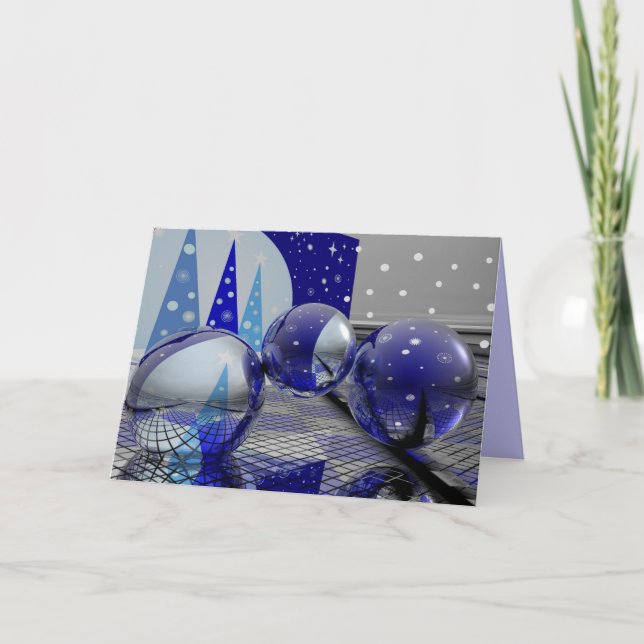 Tarjeta de las Felices Navidad 3d (Anverso)