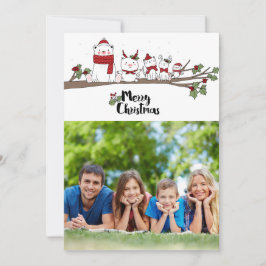 Tarjeta de las Felices Navidad con la foto