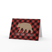 Tarjeta de las Felices Navidad de Beary
