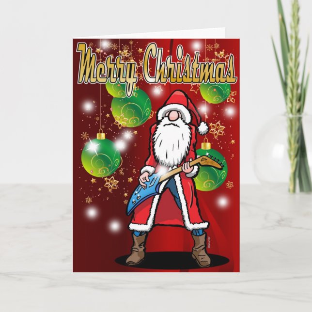 Tarjeta de las Felices Navidad de Santa de la (Anverso)