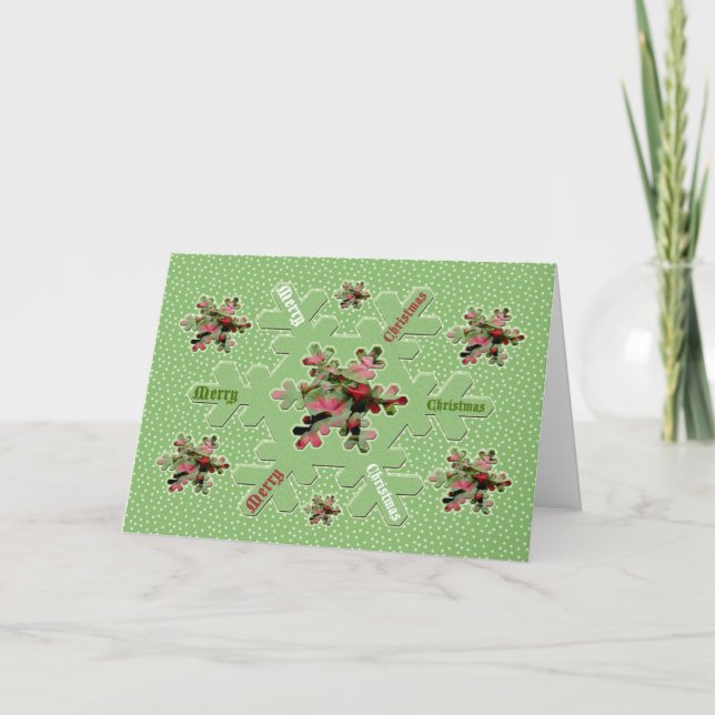 Tarjeta de las Felices Navidad del Caladium (Anverso)