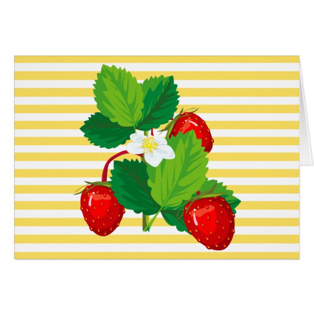 Tarjeta de las fresas (Anverso (Horizontal))