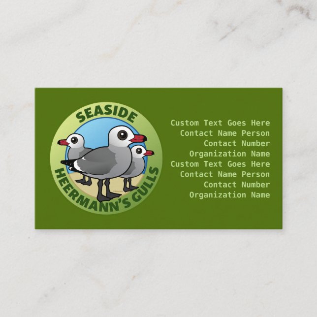 Tarjeta de las gaviotas de Heermann de encargo de (Anverso)