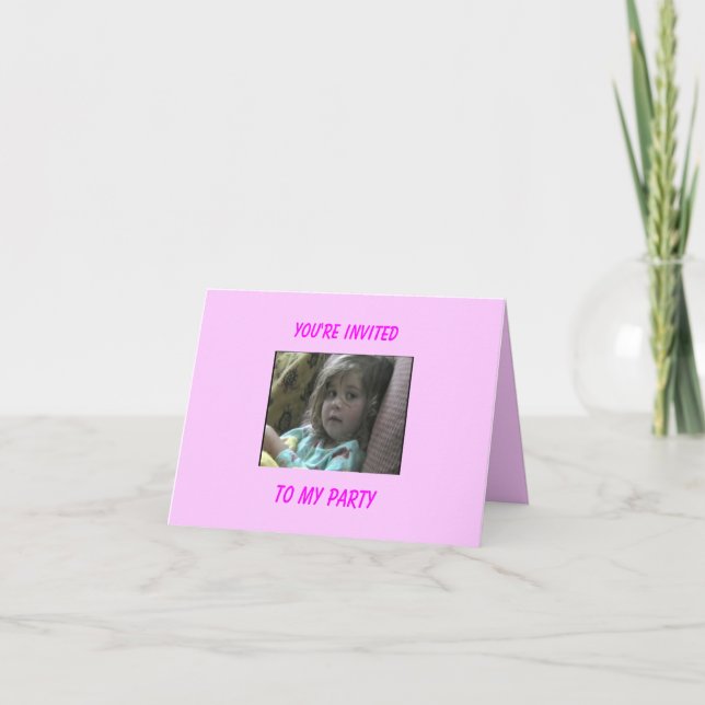 Tarjeta de las invitaciones de Annie - modificada (Anverso)