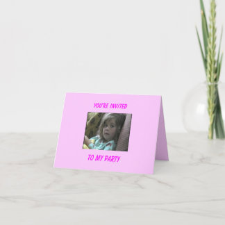Tarjeta de las invitaciones de Annie - modificada
