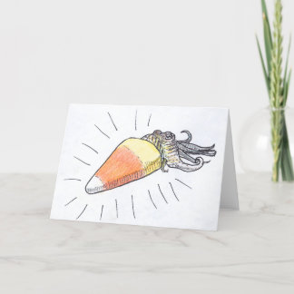Tarjeta de las jibias de "Cuttlecorn" Halloween