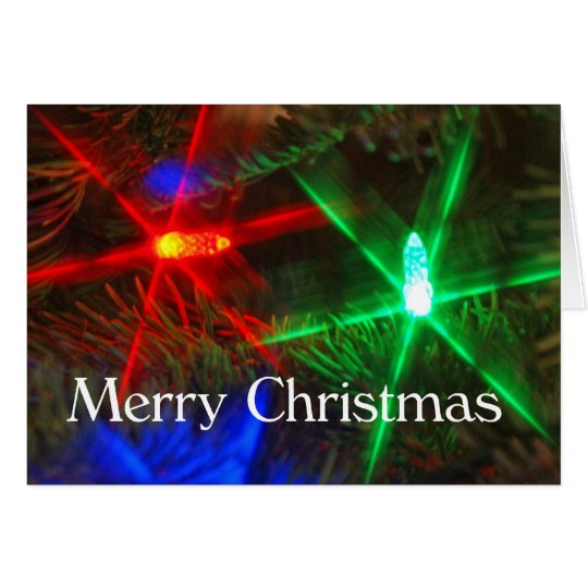 Tarjeta de las luces de las Felices Navidad