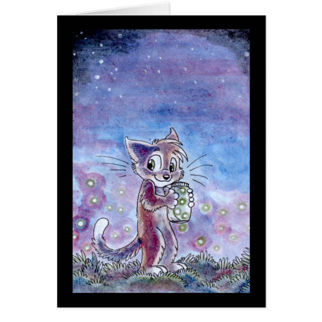 Tarjeta de las luciérnagas (Frente)