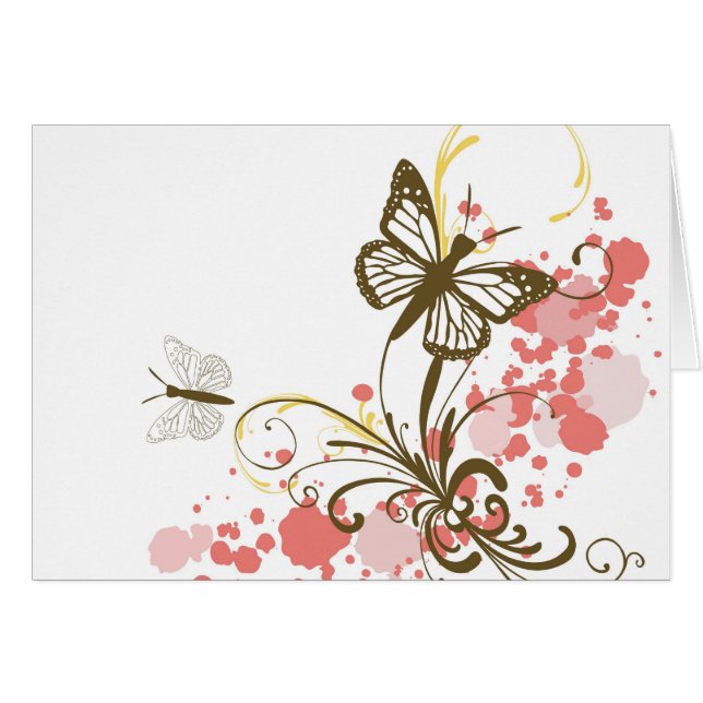 Tarjeta de las mariposas (Anverso (Horizontal))