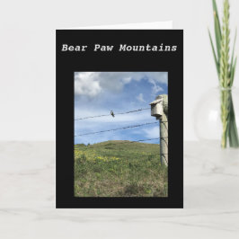 Tarjeta de las montañas de la pata de oso