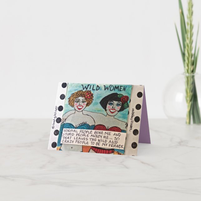 TARJETA DE LAS MUJERES DE NOTECARD-WILD (Anverso)