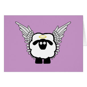 Tarjeta de las ovejas del ángel