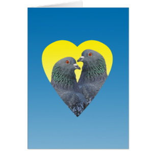 Tarjeta de las palomas del amor