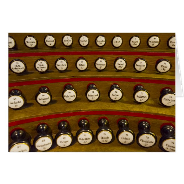 Tarjeta de las paradas de órgano - espacio en (Anverso (Horizontal))