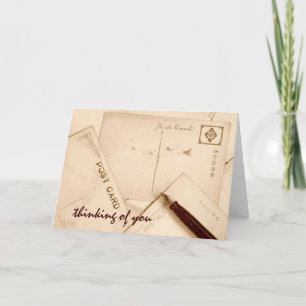 Tarjeta de las postales del vintage