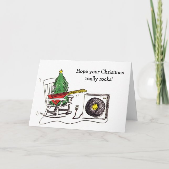 Tarjeta de las rocas del navidad (Anverso)