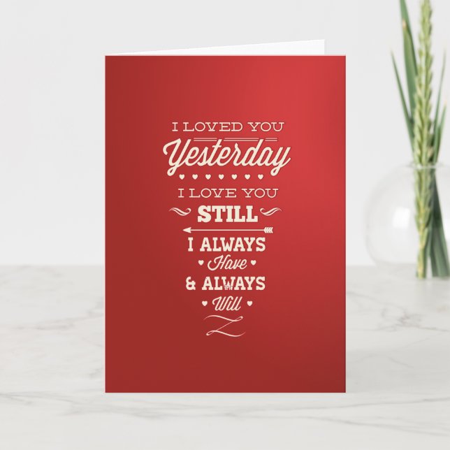 Tarjeta de las tarjetas del día de San Valentín (Anverso)