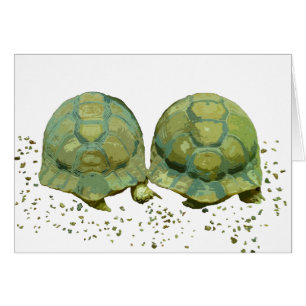 Tarjeta de las tortugas del dibujo animado