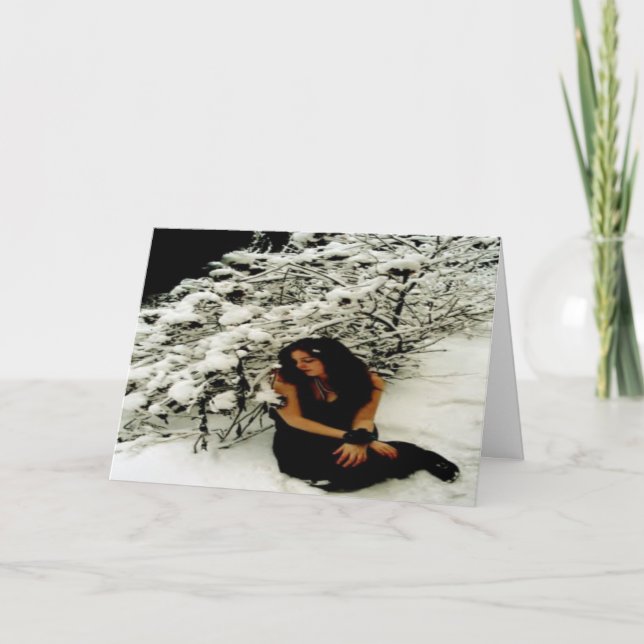 Tarjeta de las vacaciones de invierno: "Árbol de (Anverso)