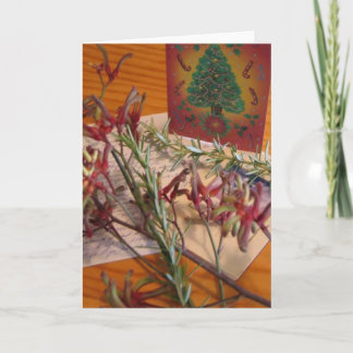 Tarjeta de las vacaciones de invierno: "Felices