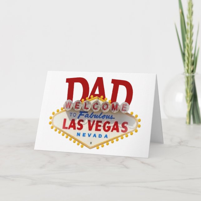 Tarjeta de Las Vegas del día o del cumpleaños de (Anverso)