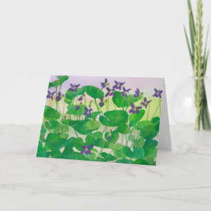 Tarjeta de las violetas