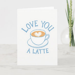 Tarjeta de Latte Romántico Te Amo