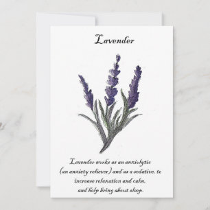 Tarjeta de lavanda de diseño original
