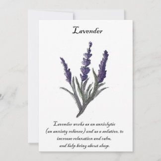 Tarjeta de lavanda de diseño original