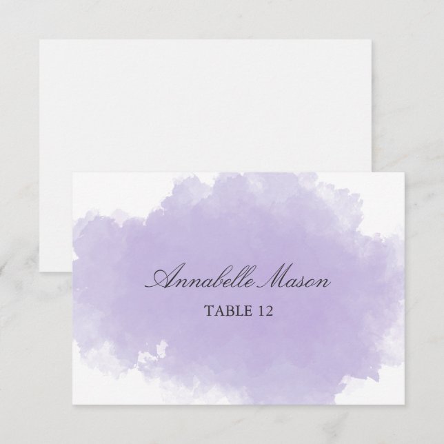 Tarjeta de Lavanda | Tarjeta de Lugar (Anverso / Reverso)