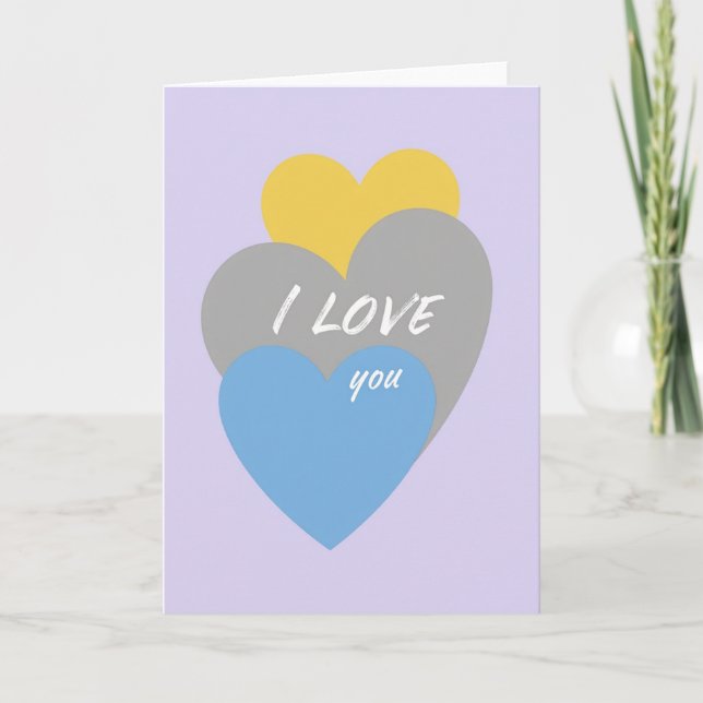 Tarjeta de Lavanda Te Amo (Anverso)