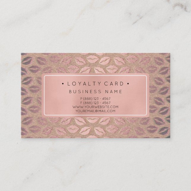 Tarjeta de Lealtad 6 Pulsera Láminas de Salón de B (Anverso)