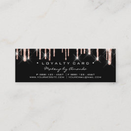 Tarjeta de lealtad 6 Punch Makeup Artist Heart Ros