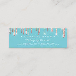 Tarjeta de lealtad 6 Punch Makeup Beauty Heart Ros