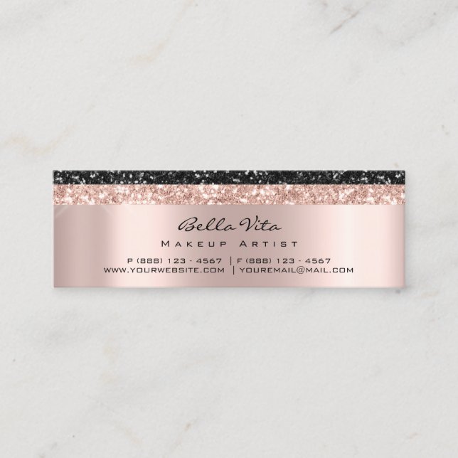 Tarjeta de Lealtad 6 Punch Makeup Beauty Heart Ros (Anverso)