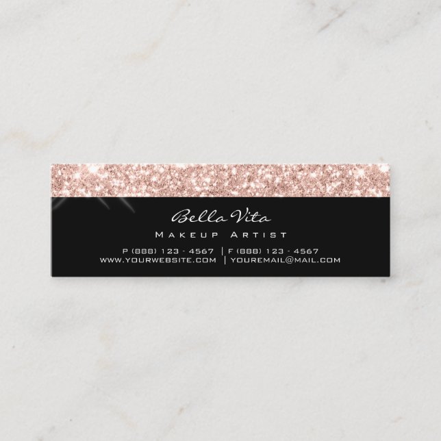 Tarjeta de lealtad 6 Punch Makeup Beauty Rosa Blac (Anverso)